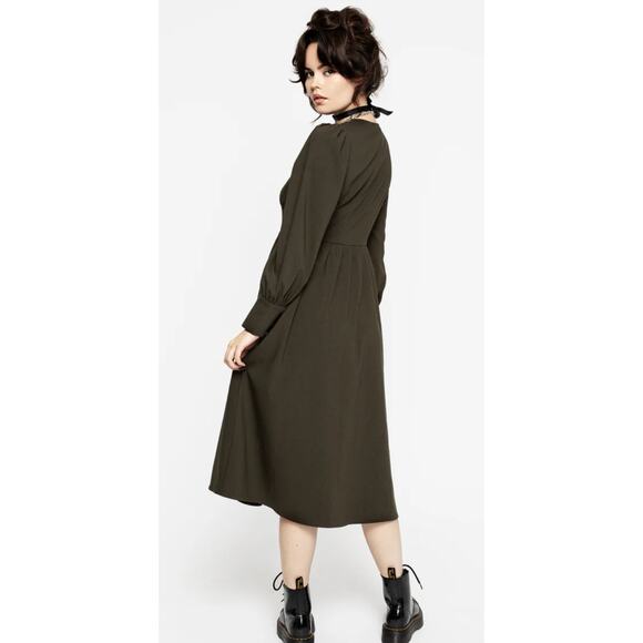 New Disturbia Huldra Embroidered Midi Dress Sz 14 US - Picture 3 of 11